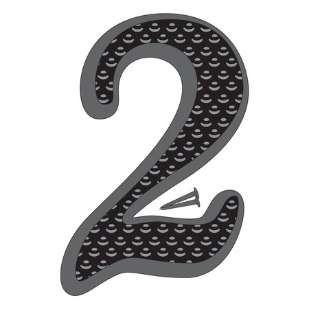 Hy-Ko 4.5In Black Zinc Number 2, 10PK A20259